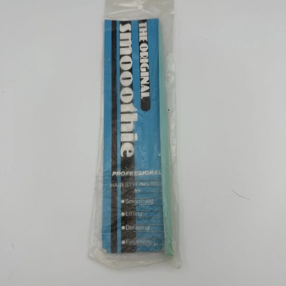 VINTAGE 1980s NOS Original SMOOTHIE Comb Professional Hair Styling Tool Blue